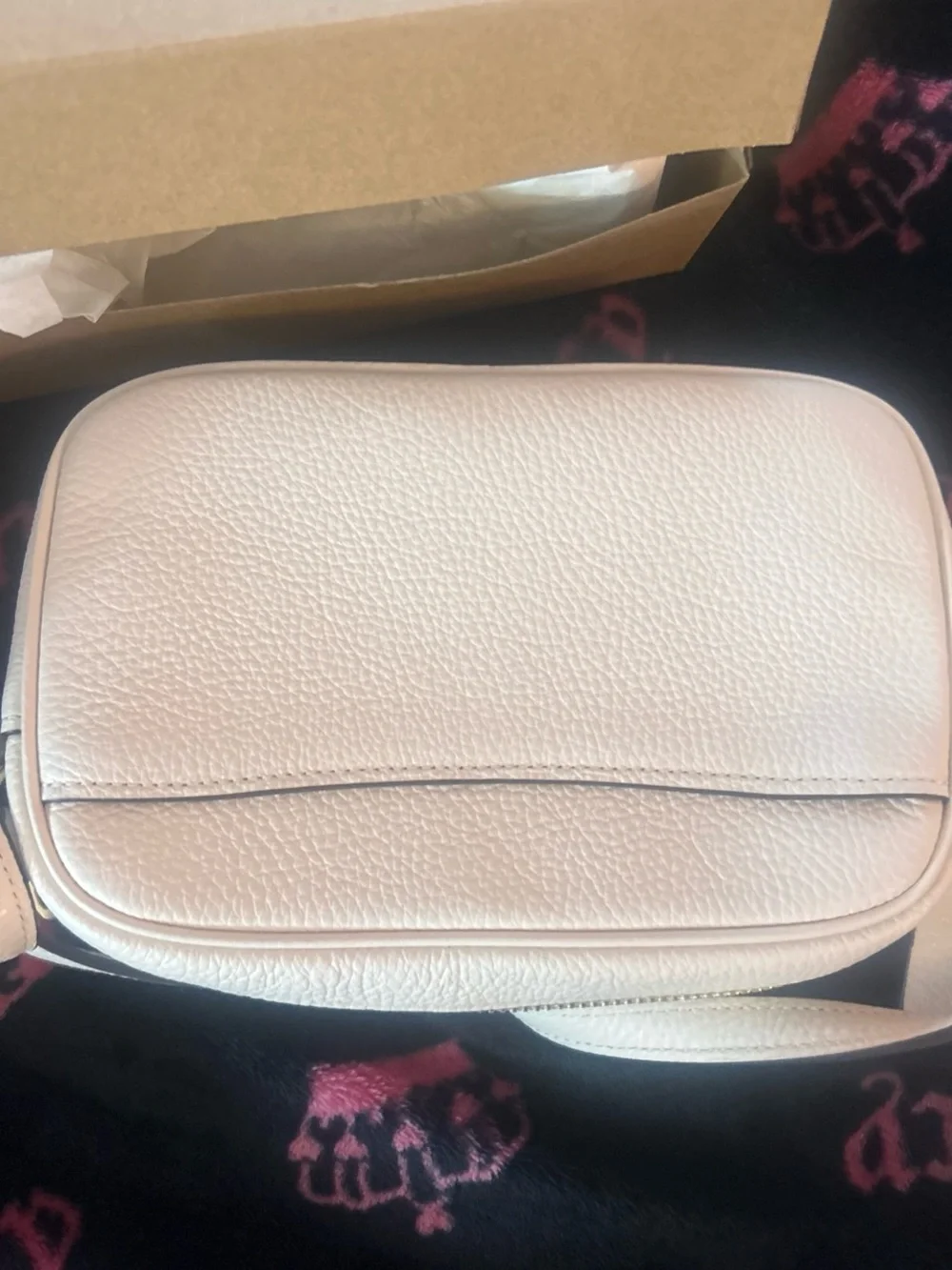 Coach Light Pink Pebbled Leather Crossbody Bag